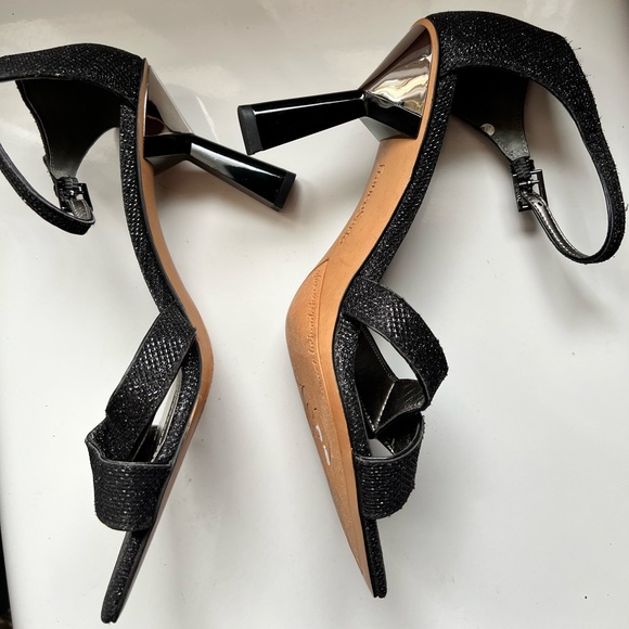 Franco Sarto Womens Rania Ankle Strap Leather Sandal SPARKLY - Picture 3 of 8